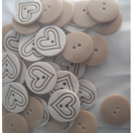 knoop hart beige 15mm
