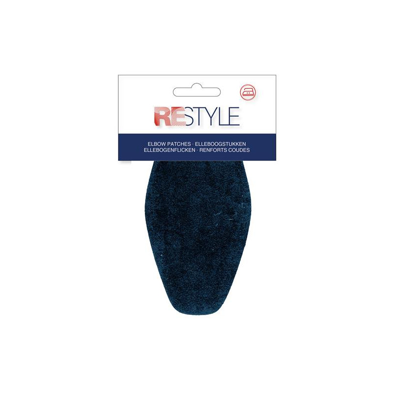 Elleboogstukken 18,5 cm x 9,5 cm opstrijkbaar navy