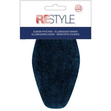 Elleboogstukken 18,5 cm x 9,5 cm opstrijkbaar navy
