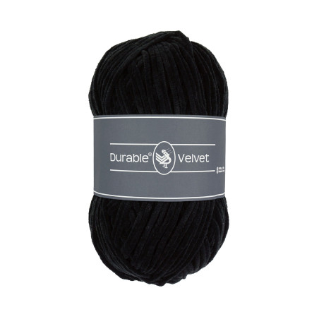 Durable  Velvet brei- en haakgaren 100 gram 180 meter Kleur  325 zwart