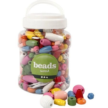 Houten kralen 8 10 12 en 15 mm felle kleuren