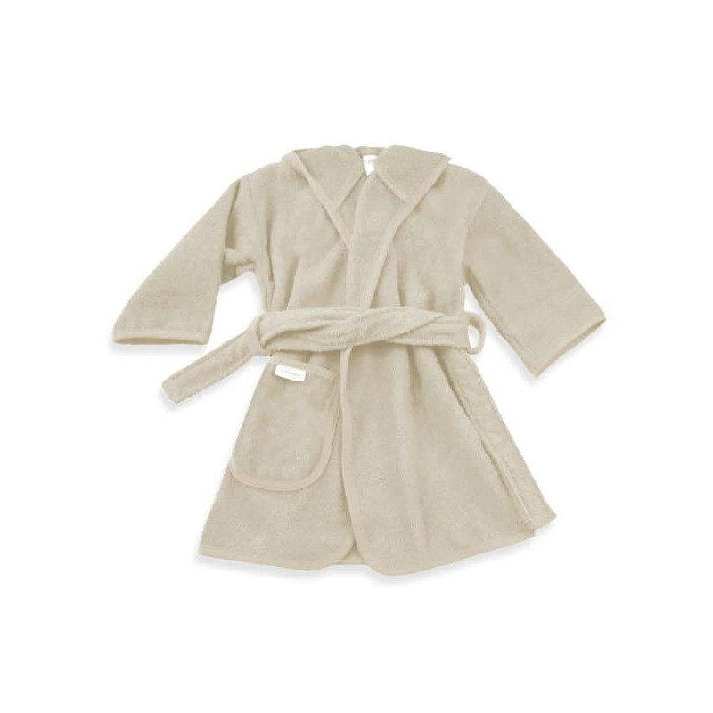 Badjas Uni Line, Sandstone grey  1-2jr