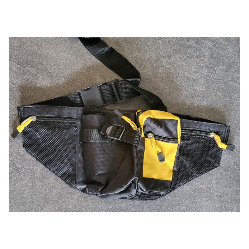 Heuptas met bidonhouder zwart geel