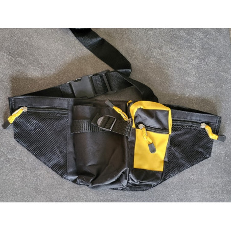Heuptas met bidonhouder zwart geel