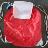rugtas nylon met koord cobalt rood wit