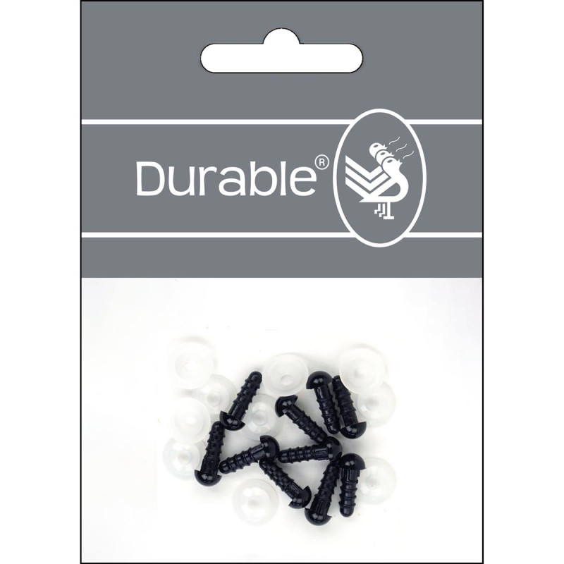 dierenogen 8mm zwart veiligheidssluiting 10 stuks