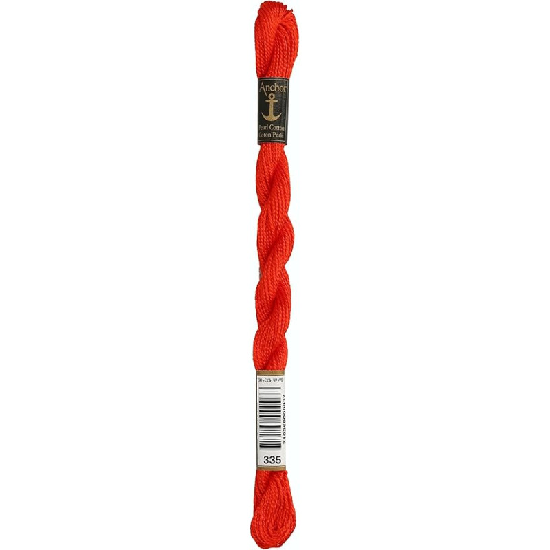Anchor Perle 335 helder oranje rood borduurgaren 5 gram dikte 5