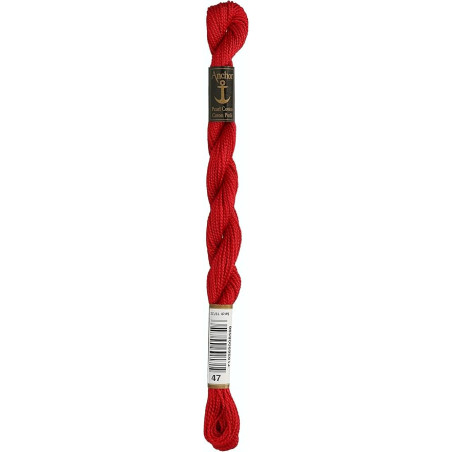 Anchor Perle 47 kersen rood borduurgaren 5 gram dikte 5