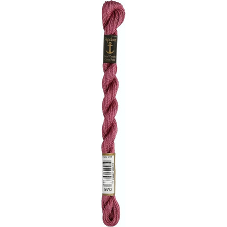 Anchor Perle 970 oud roze borduurgaren 5 gram dikte 5