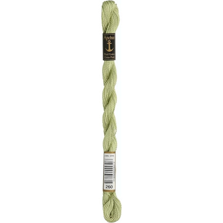 Anchor Perle 260 pistache groen borduurgaren 5 gram dikte 5