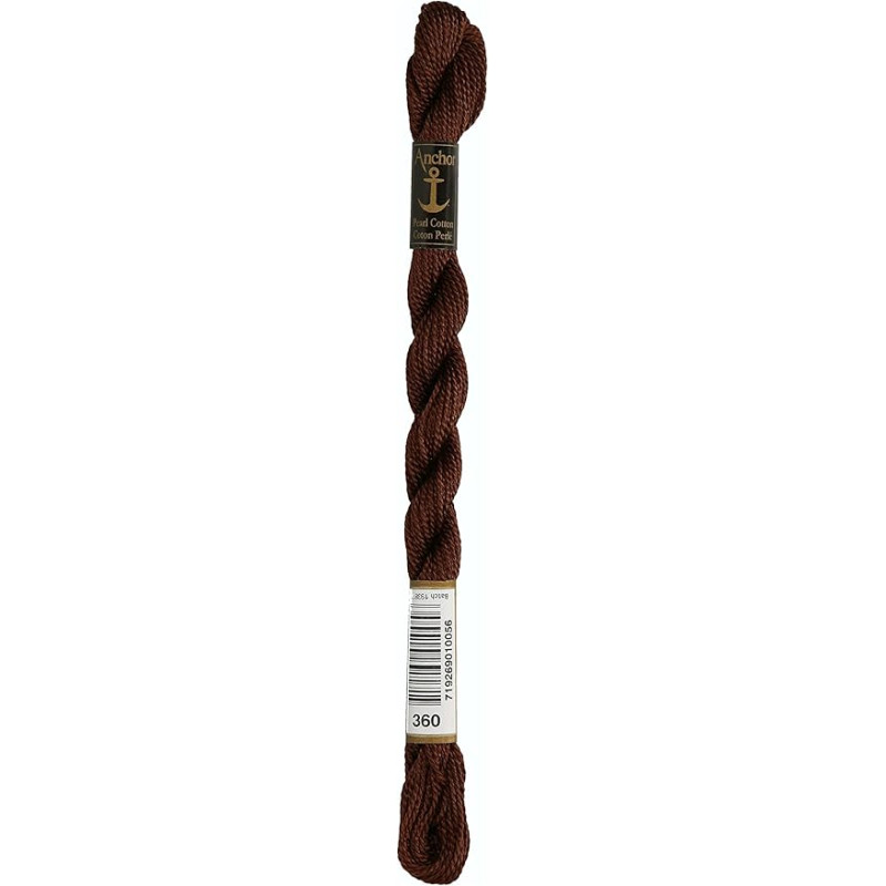 Anchor Perle 360 koffiebruin borduurgaren 5 gram dikte 5