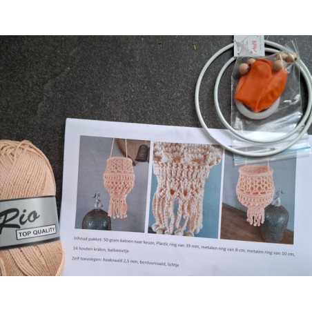 Haakpakket lampionnetje zalm