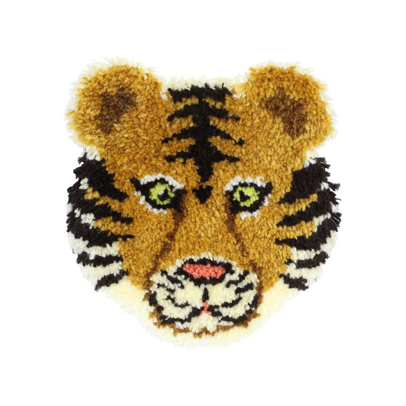 Tijger kophanger Smyrna knoop borduurpakket- pako