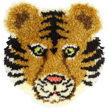 Tijger kophanger Smyrna knoop borduurpakket- pako