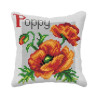 Papaver borduurpakket kussen -  Orchidea