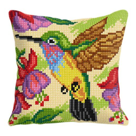 vogel 9013 borduurpakket kussen -  Orchidea