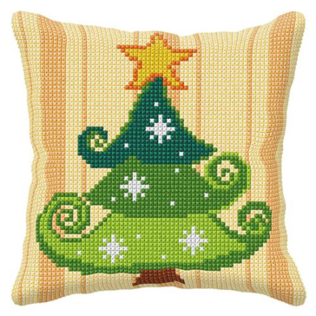 kerstboom 9008  borduurpakket kussen -  Orchidea