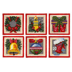 Orchidea 5106 Voorbedrukt kruissteek borduurpakket Onderzetters 11,5x11,5 cm