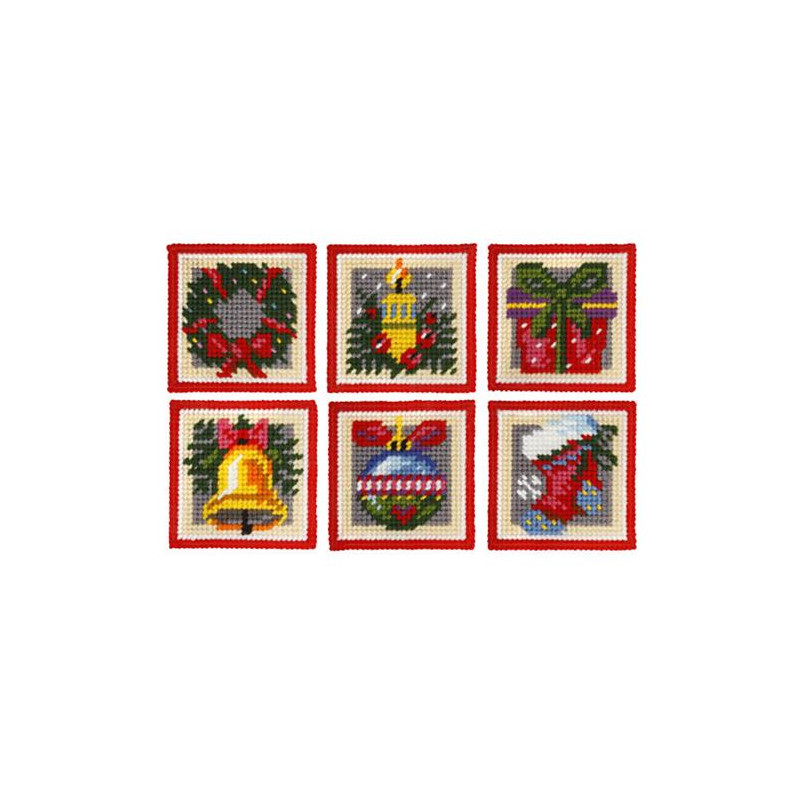 Orchidea 5106 Voorbedrukt kruissteek borduurpakket Onderzetters 11,5x11,5 cm