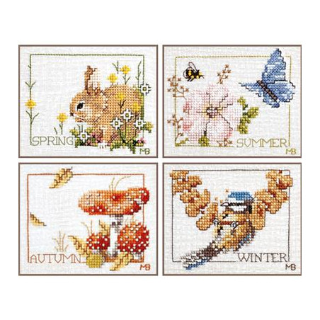 Telpakket kit 4 Jaargetijden set van 4 Art nr. PN-0007953