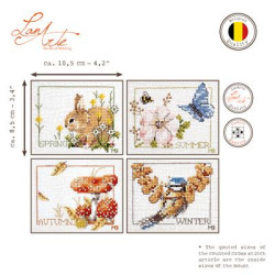 Telpakket kit 4 Jaargetijden set van 4 Art nr. PN-0007953