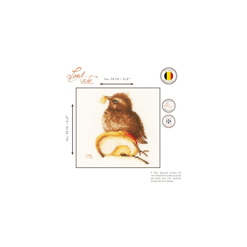 Telpakket kit Jong mereltje Art nr. PN-0188018 lanarte