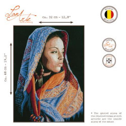 Telpakket kit Afrikaanse dame Art nr. PN-0149998 lanarte