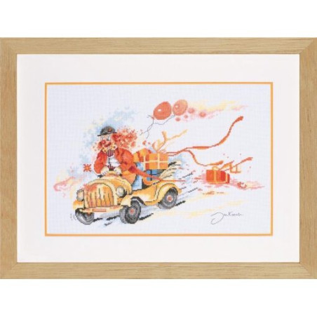 Telpakket clown in auto 15613 lanarte