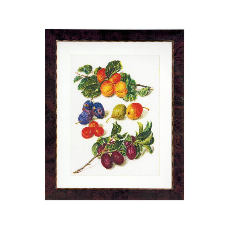 Thea Gouverneur telpakket Peaches & Plums Aida", 33x45cm