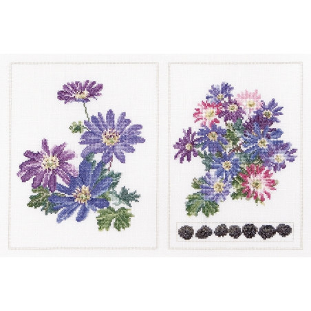 Borduurpakket Thea Gouverneur ‘Anemone Panel' 33,5 x 22cm 445