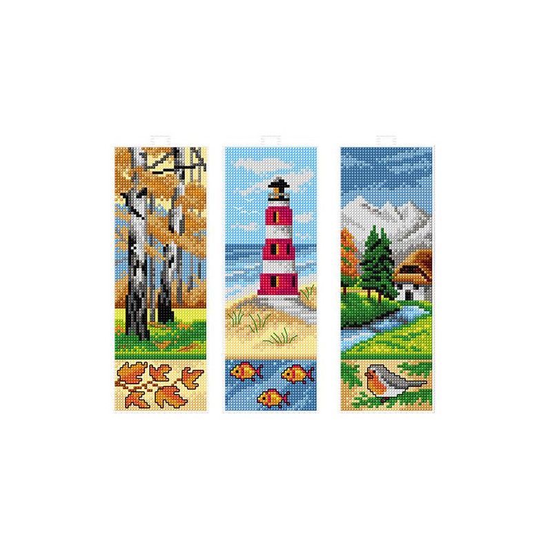 Orchidea 7691 Kruissteek telpakket Boekenleggers Landschappen