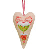 Borduurpakket Hartvormig boompje hanger - Vervaco 0145783
