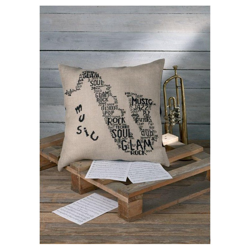 Borduurpakket Saxofoon kussen - Permin