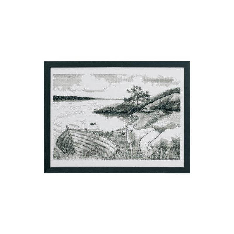 Permin 90-8804 Borduurpakket Oceaan 40x30 cm