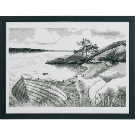 Permin 90-8804 Borduurpakket Oceaan 40x30 cm