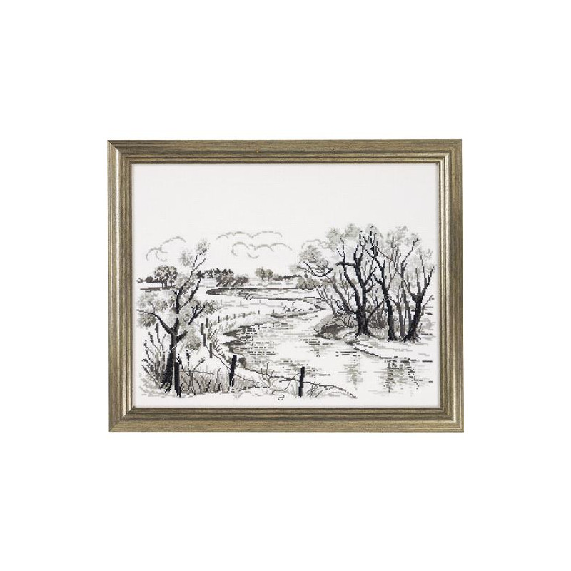 Permin 70-3129 Borduurpakket Winterl. graphics 38x30 cm