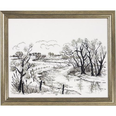 Permin 70-3129 Borduurpakket Winterl. graphics 38x30 cm