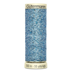 Metalic effect garen 143 blauw 50m Gütermann