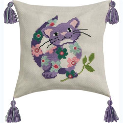 Permin 83-2859 Borduurpakket Kat 30x30 cm