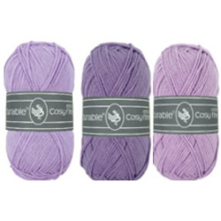 Bloemen CAL Evelyn compleet pakket 1 lila cosy extra fine