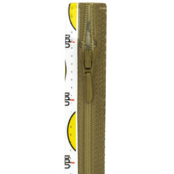 S40 kleur 837 khaki spiraalrits 4mm niet deelbaar 20-60cm