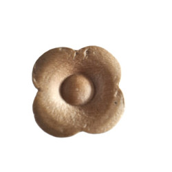 Knoop hout bloem  22mm 50551
