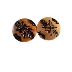 Knoop  hout met gravering 1,5mm 50534