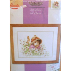 orduurpakket Little girl in a field of flowers   Meisje in bloemenveld 46 x 36 cm 34919