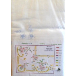 Tafellaken bloem mMooi tafellaken 52 % linnen en 48 % katoen Wit, 150 x 170 cm