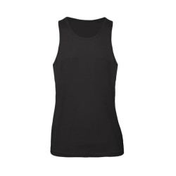 B&c mouwloos top rib gebreid zwart M
