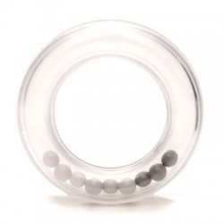 Rammelaar balletjes 63mm  grijs