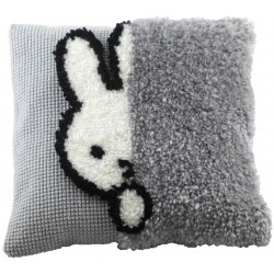 kussen kruissteek/ knoop Nijntje kiekeboe borduurpakket, Dick Bruna