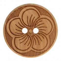 KNOOP HOUT MET BLOEM  25MM
