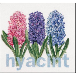 Thea Gouverneur Borduurpakket 434 Hyacint - ecru Linnen stof